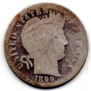 1899 Barber Dime - Rare Granny Estate Find
